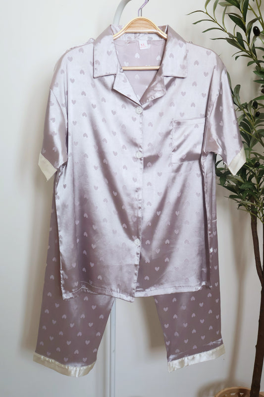 Lunar Hearts PJ Set- Short Sleeve+ Long Pants