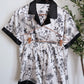 Noir Blossom PJ Set- Short Sleeve+Short Pants